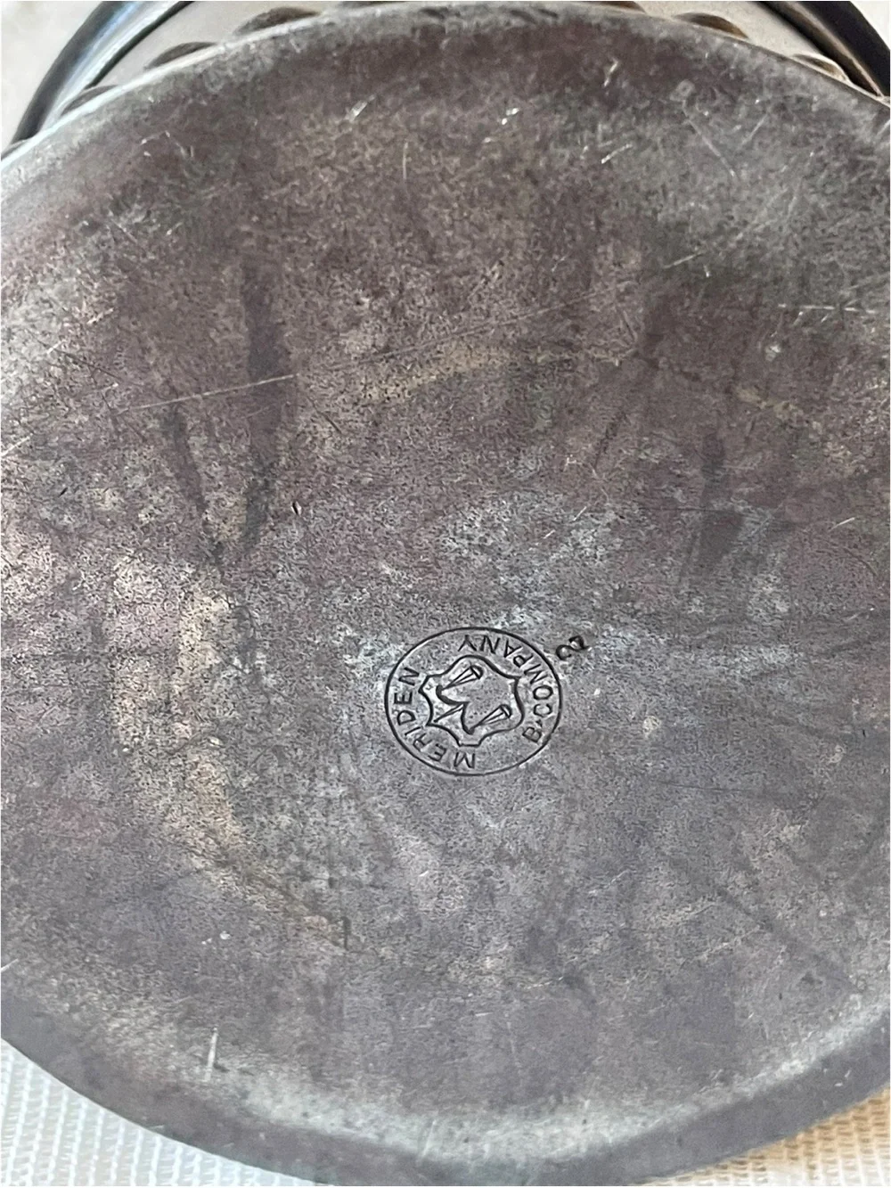 Antique Meriden Britannia Co. Pewter / Britannia Metal Lidded Box - Pattern 82